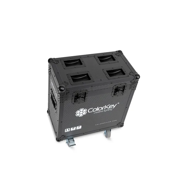 ColorKey  2-pc Creator Flight Case for BX7 Wash w/ Casters (All Black)