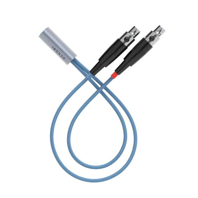Dekoni Audio Ensemble Mini XLR Plugs Nylon Jacket Y-Split