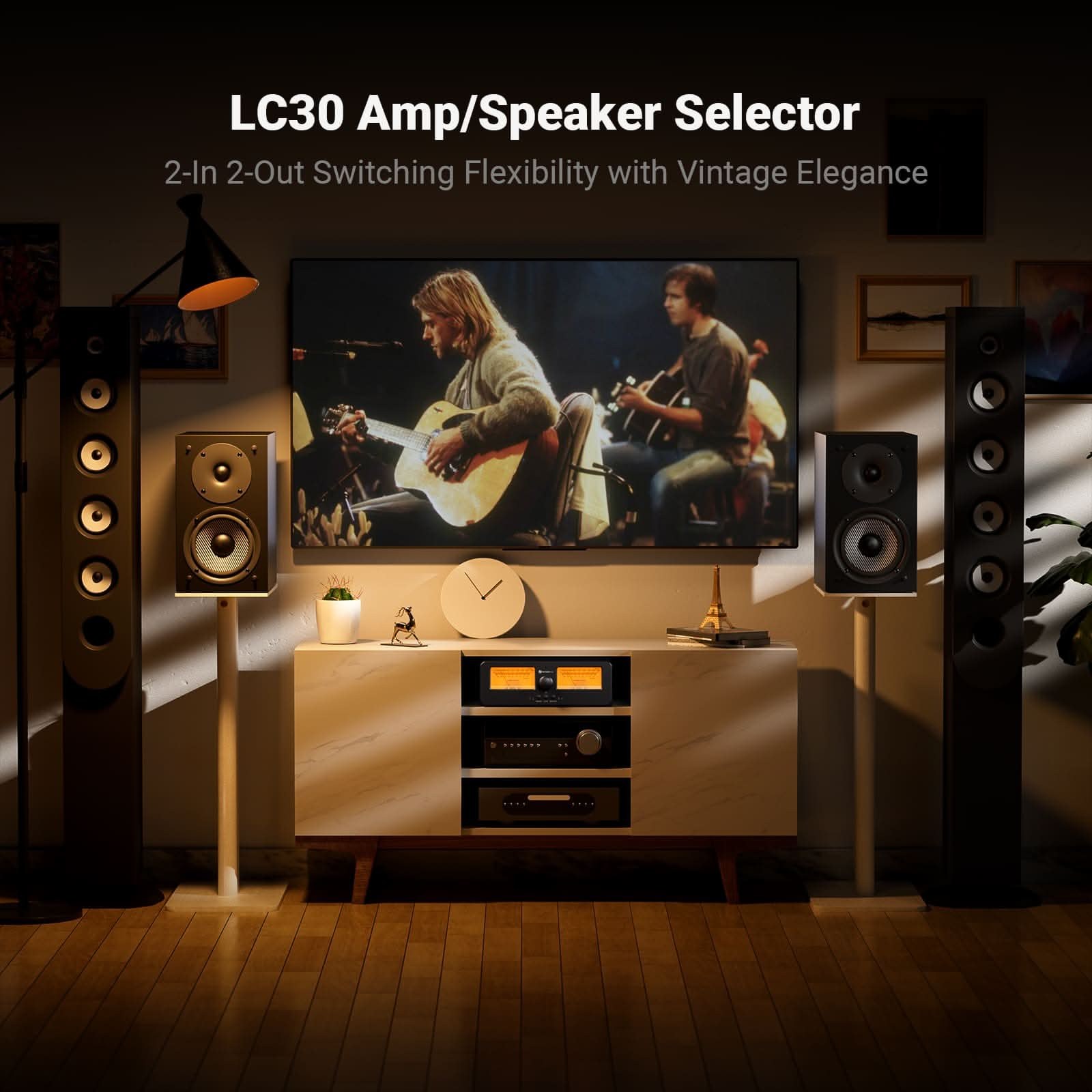 Fosi Audio LC30 Speaker Selector, Orange gallery 1