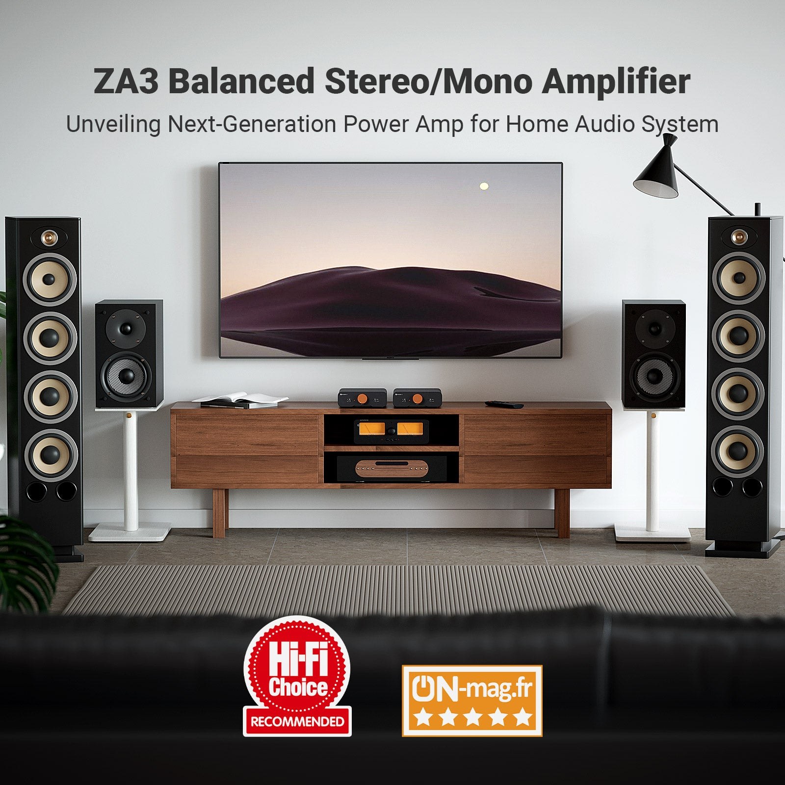 Fosi Audio ZA3 Balanced Stereo Amplifier, 48V/5A gallery 1