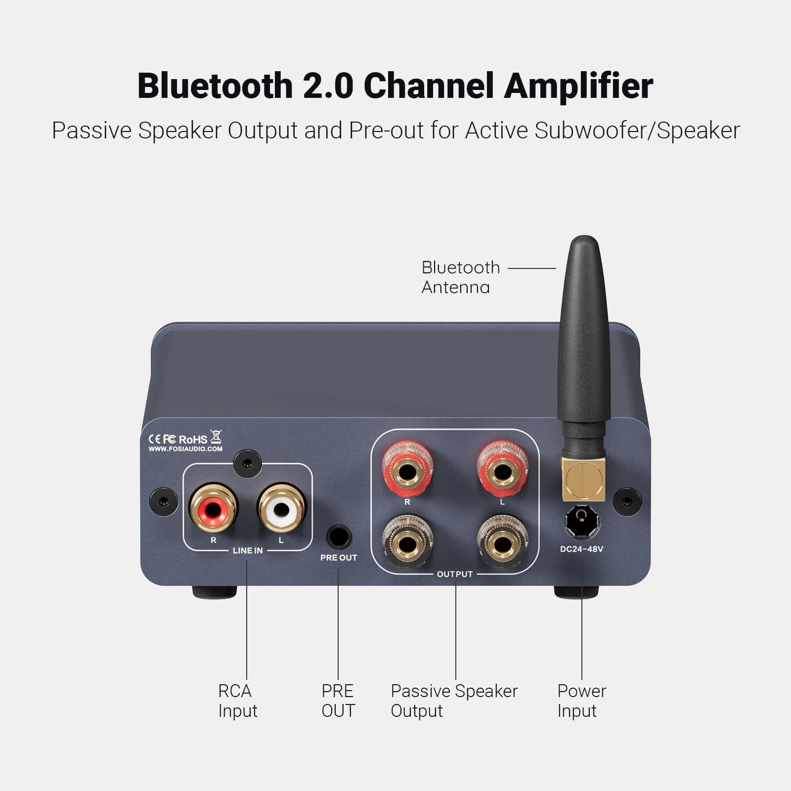 Fosi Audio BT20A PRO Bluetooth Amplifier, 32V/5A gallery 2