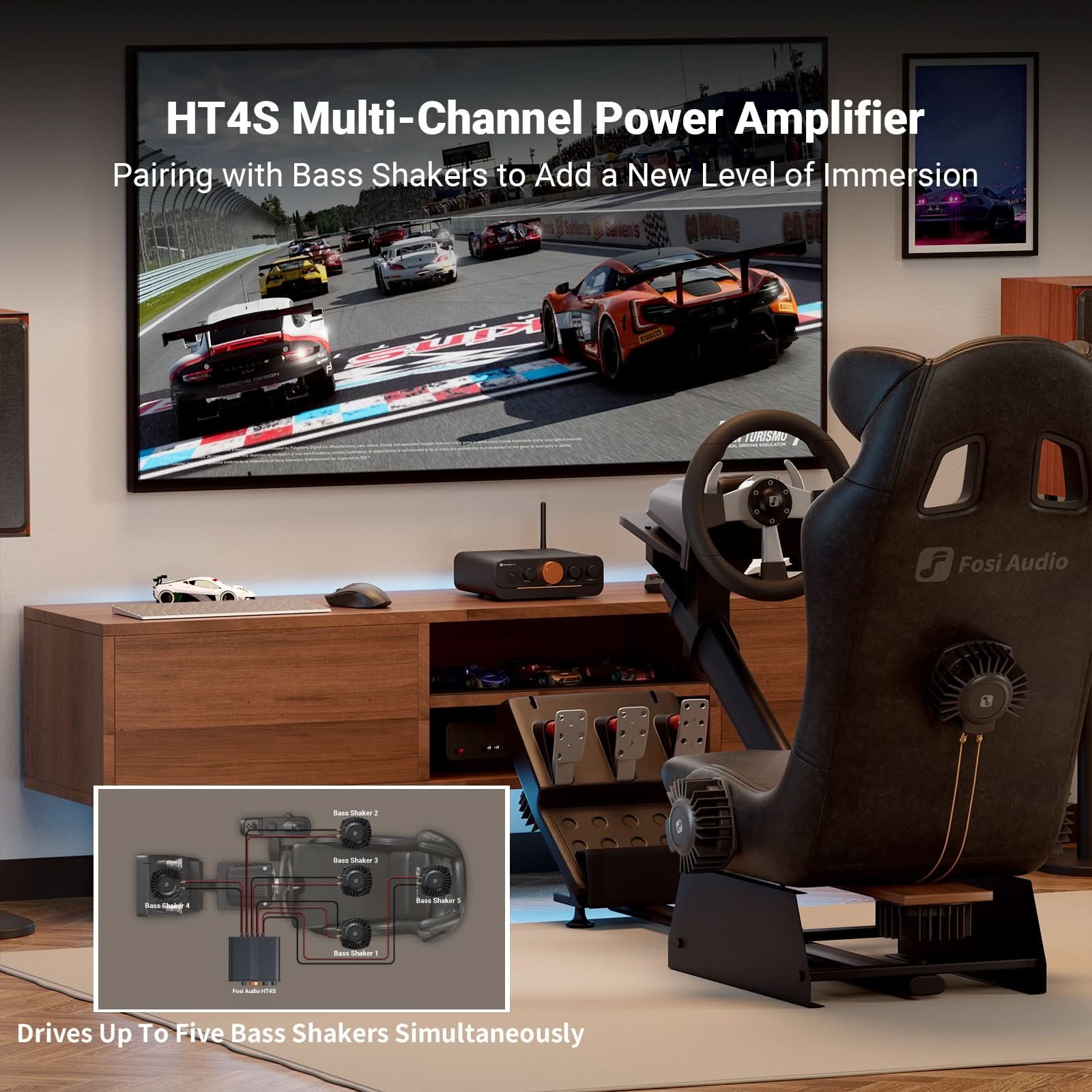 Fosi Audio HT4S 4-Channel Bluetooth Amplifier gallery 1
