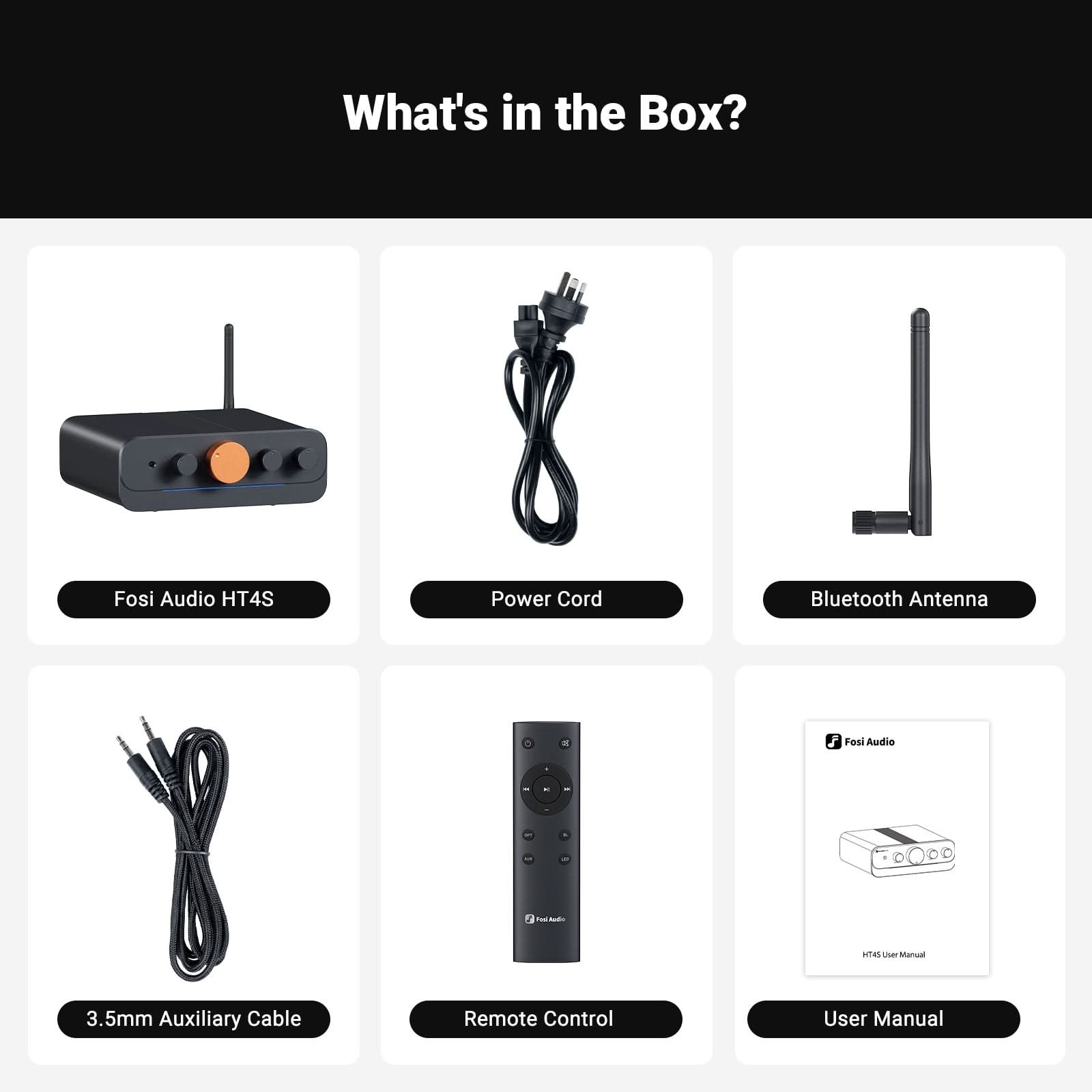 Fosi Audio HT4S 4-Channel Bluetooth Amplifier gallery 7