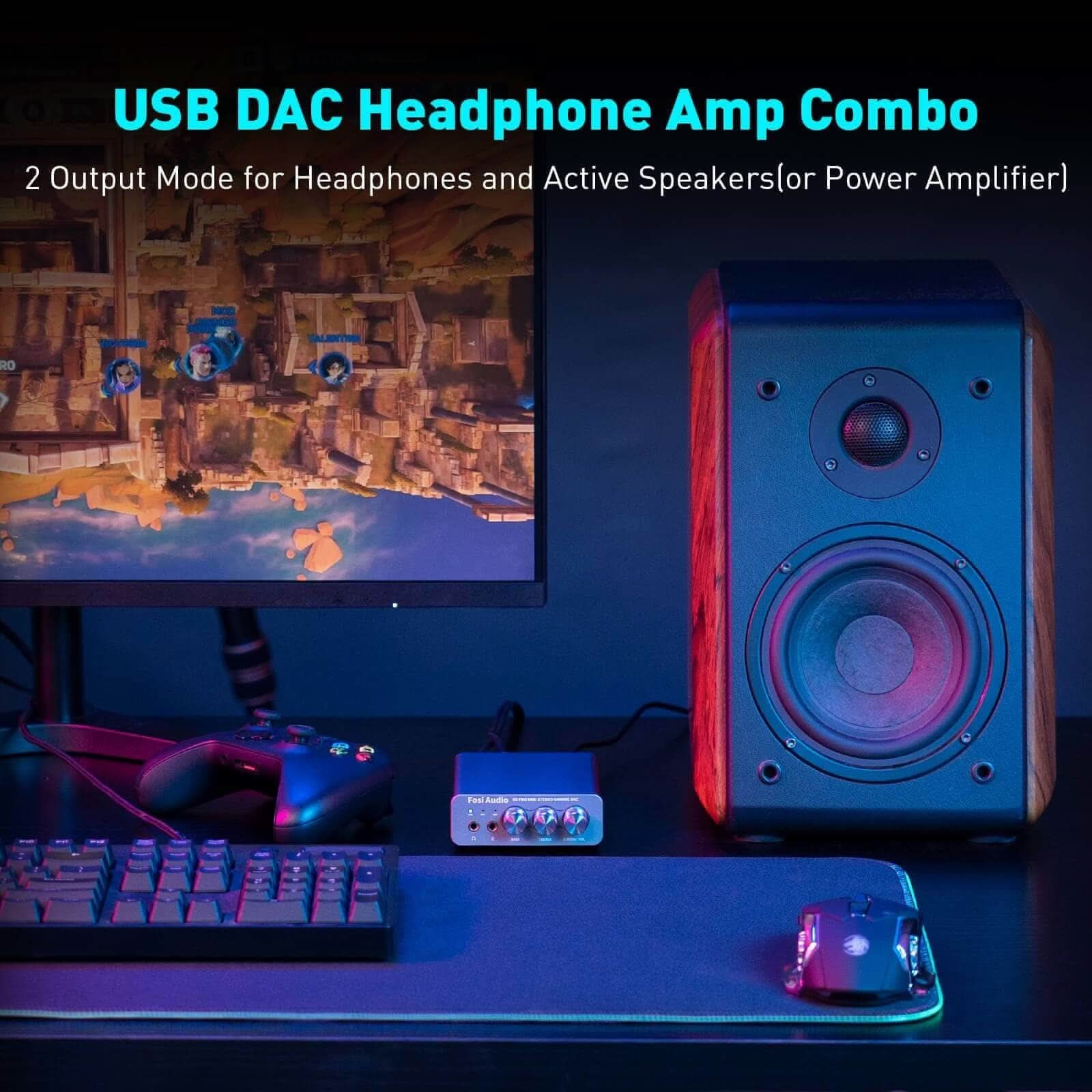 Fosi Audio K5 Pro Gaming DAC/Headphone Amp gallery 6