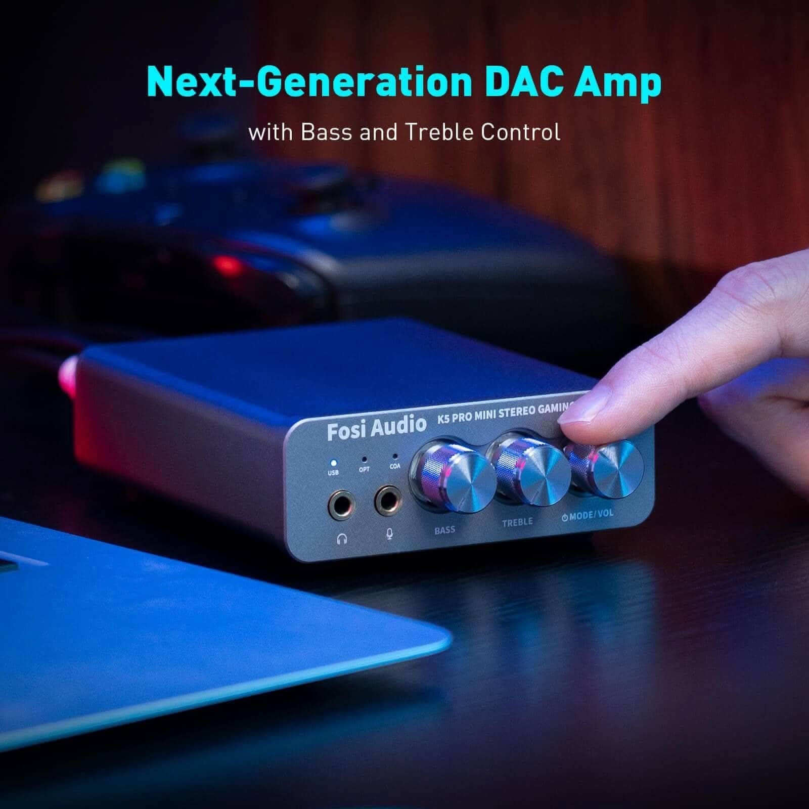 Fosi Audio K5 Pro Gaming DAC/Headphone Amp gallery 7
