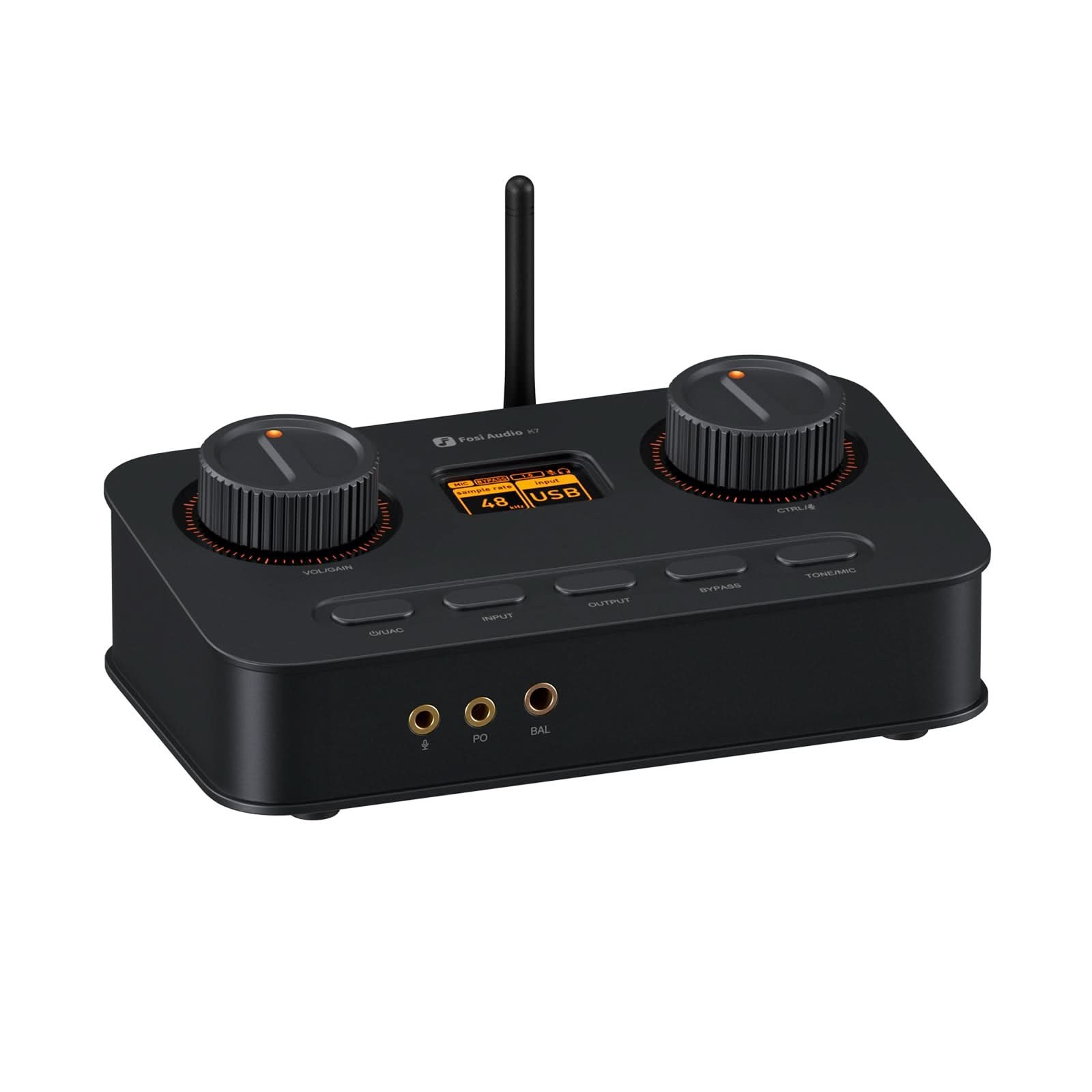 Fosi Audio K7 Gaming DAC/Headphone Amp, Silver