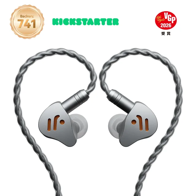 Fosi Audio IM4 In-Ear Monitors, Silver