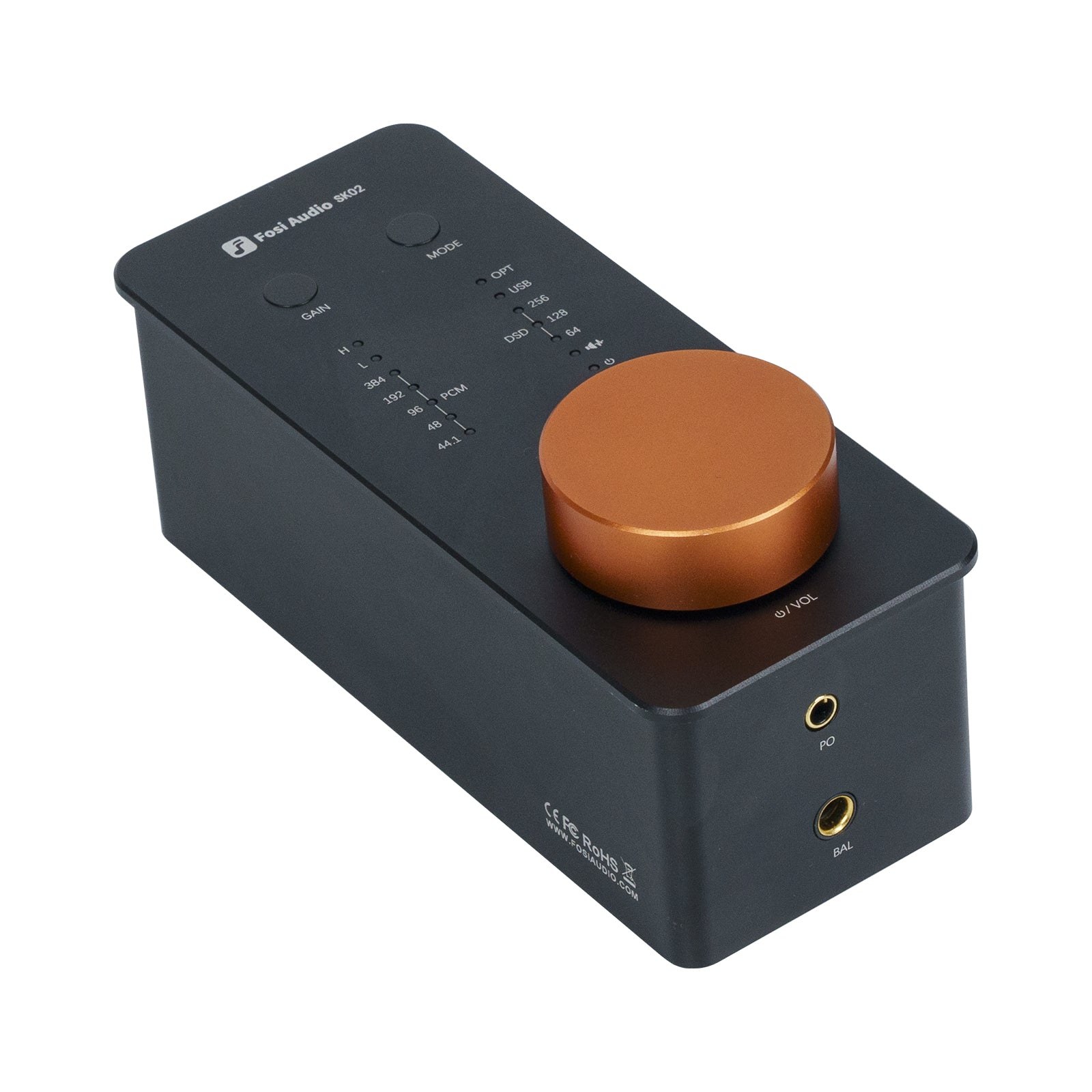 Fosi Audio SK02 Headphone Amp, Orange