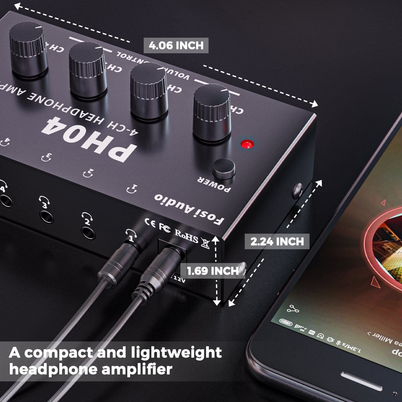 Fosi Audio PH04 4-Channel Headphone Amp/Splitter gallery 1