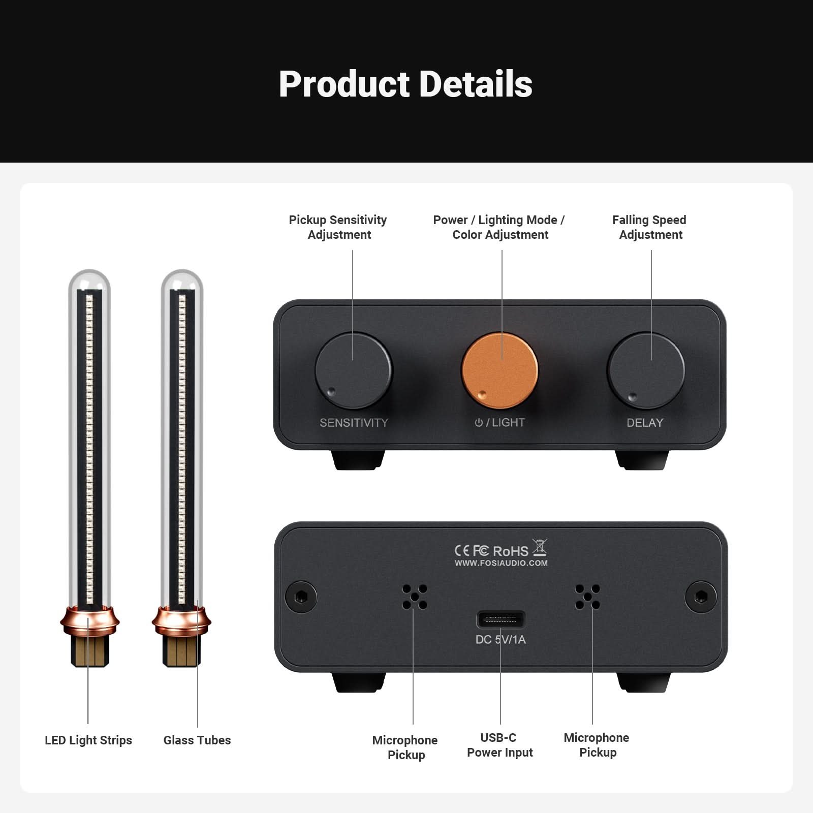 Fosi Audio AH-01A Music Visualizer Light gallery 6