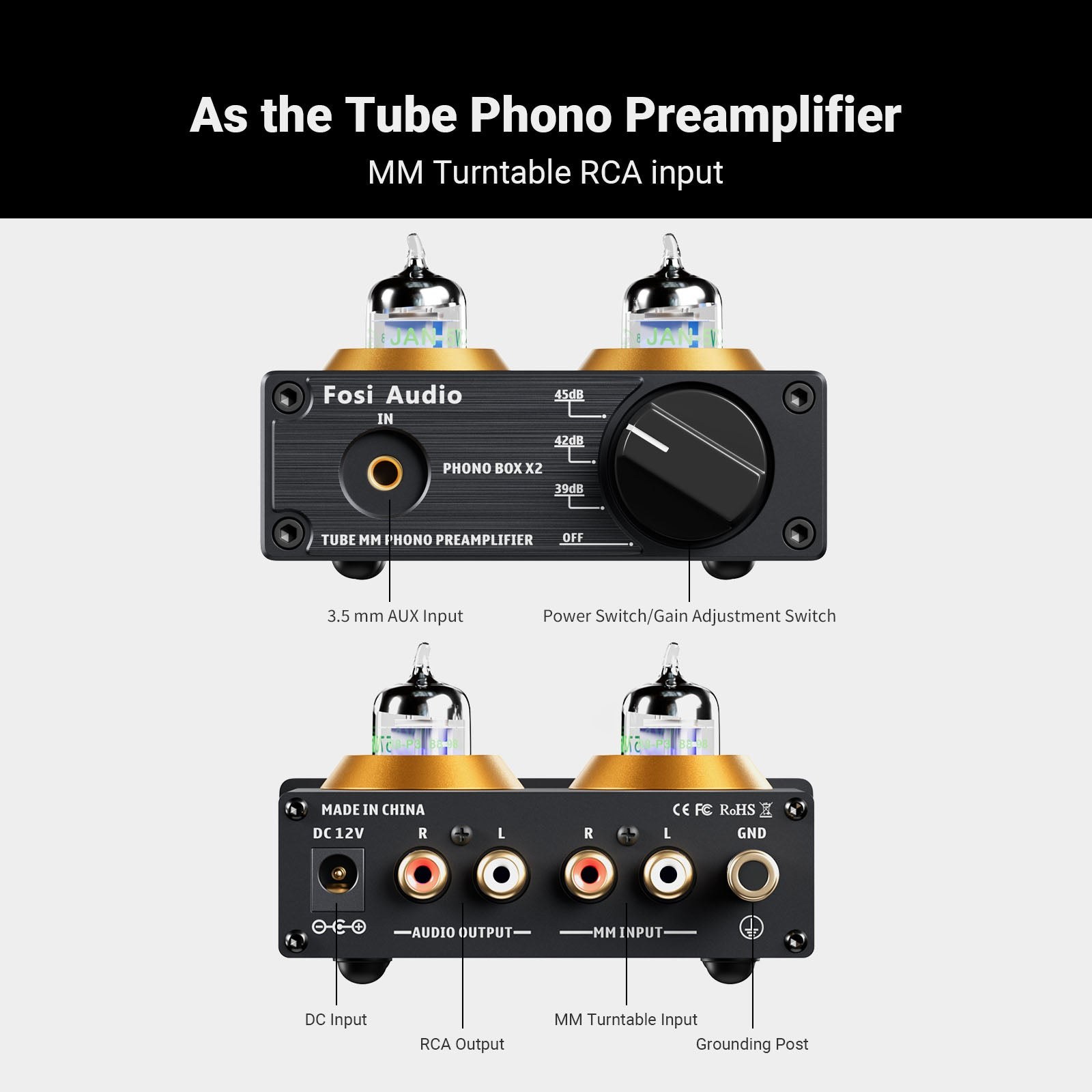 Fosi Audio Box X2 Phono Preamplifier gallery 6