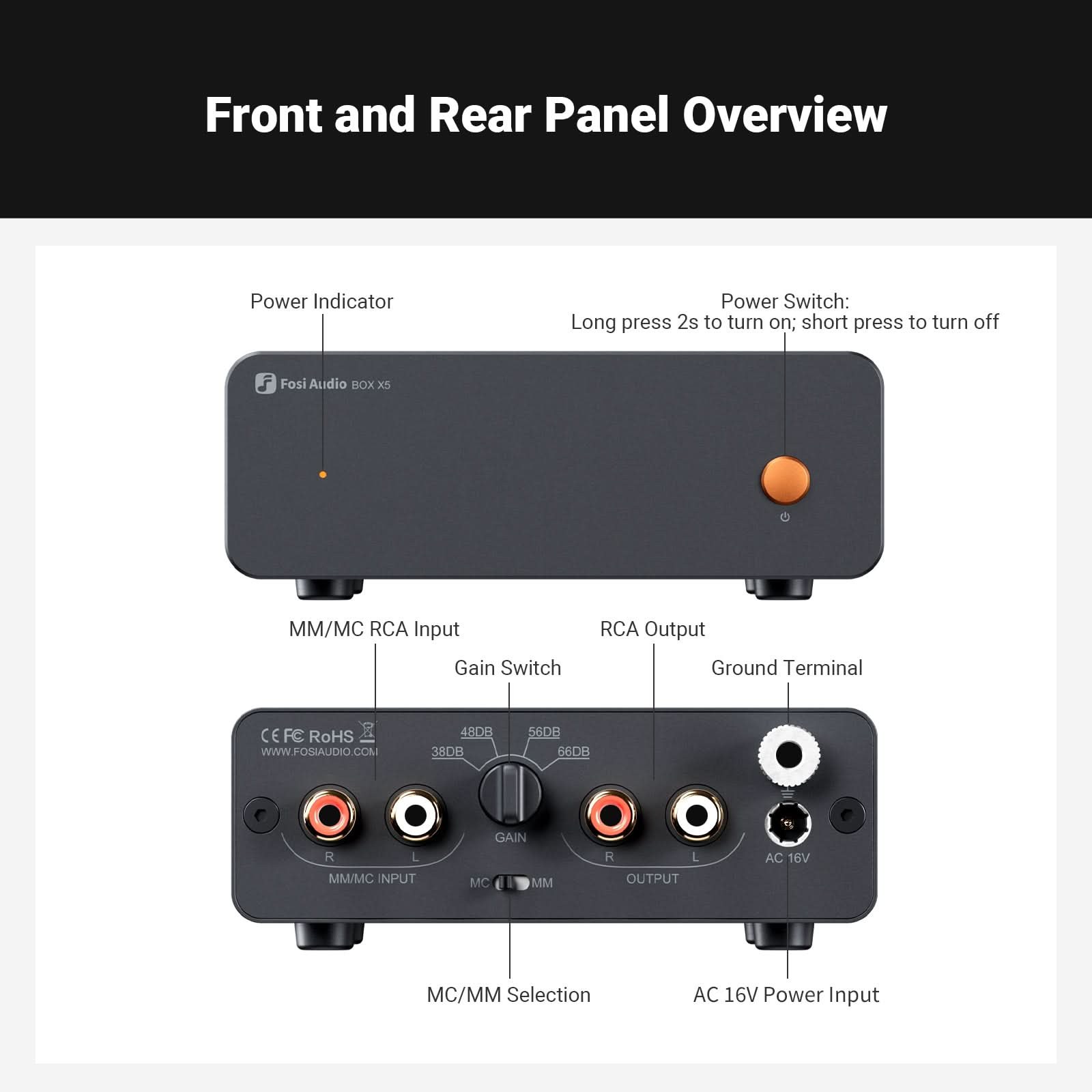 Fosi Audio Box X5 Phono Preamplifier gallery 6