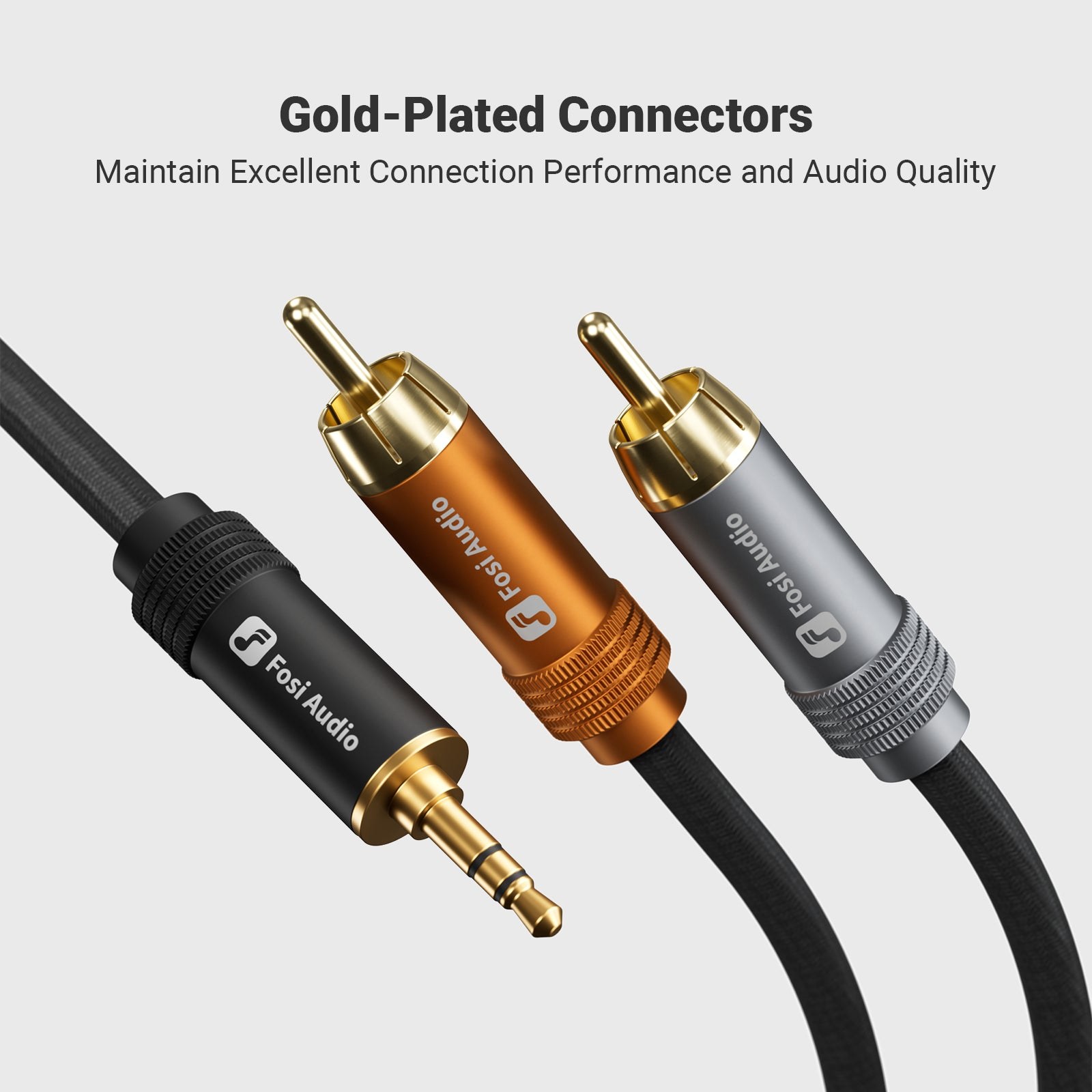 Fosi Audio 3.5mm-to-Dual-RCA Cable, 1.2m gallery 5