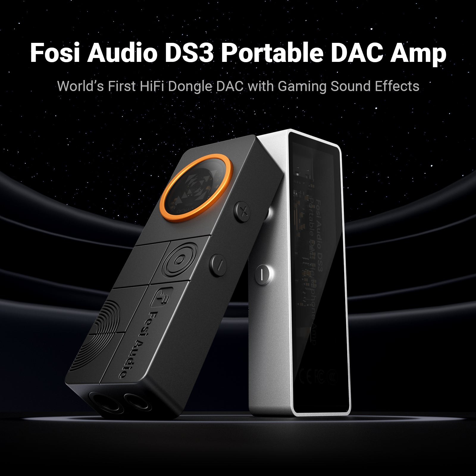 Fosi Audio DS3 Mini USB DAC/Headphone Amp, Silver gallery 2