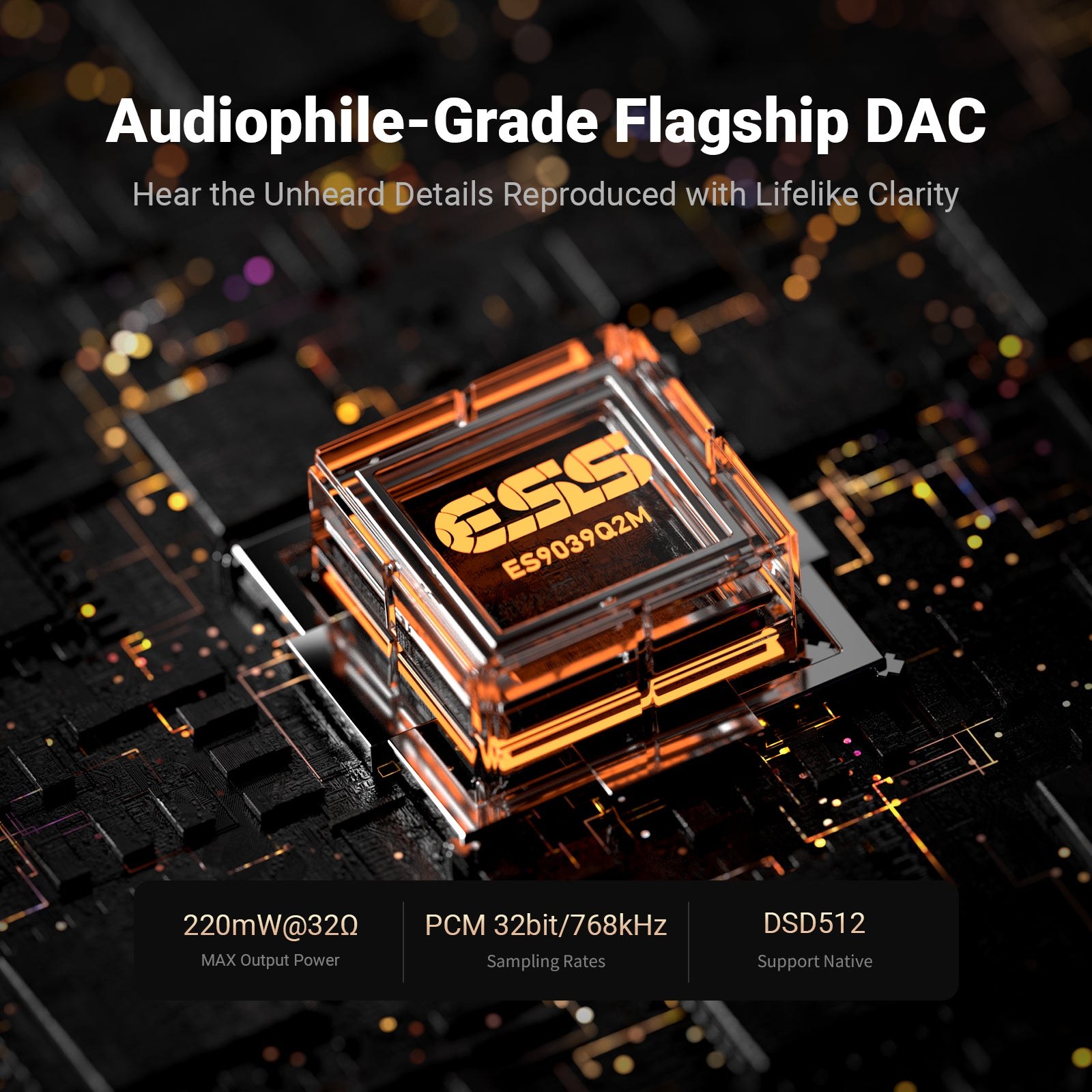 Fosi Audio DS3 Mini USB DAC/Headphone Amp, Silver gallery 7