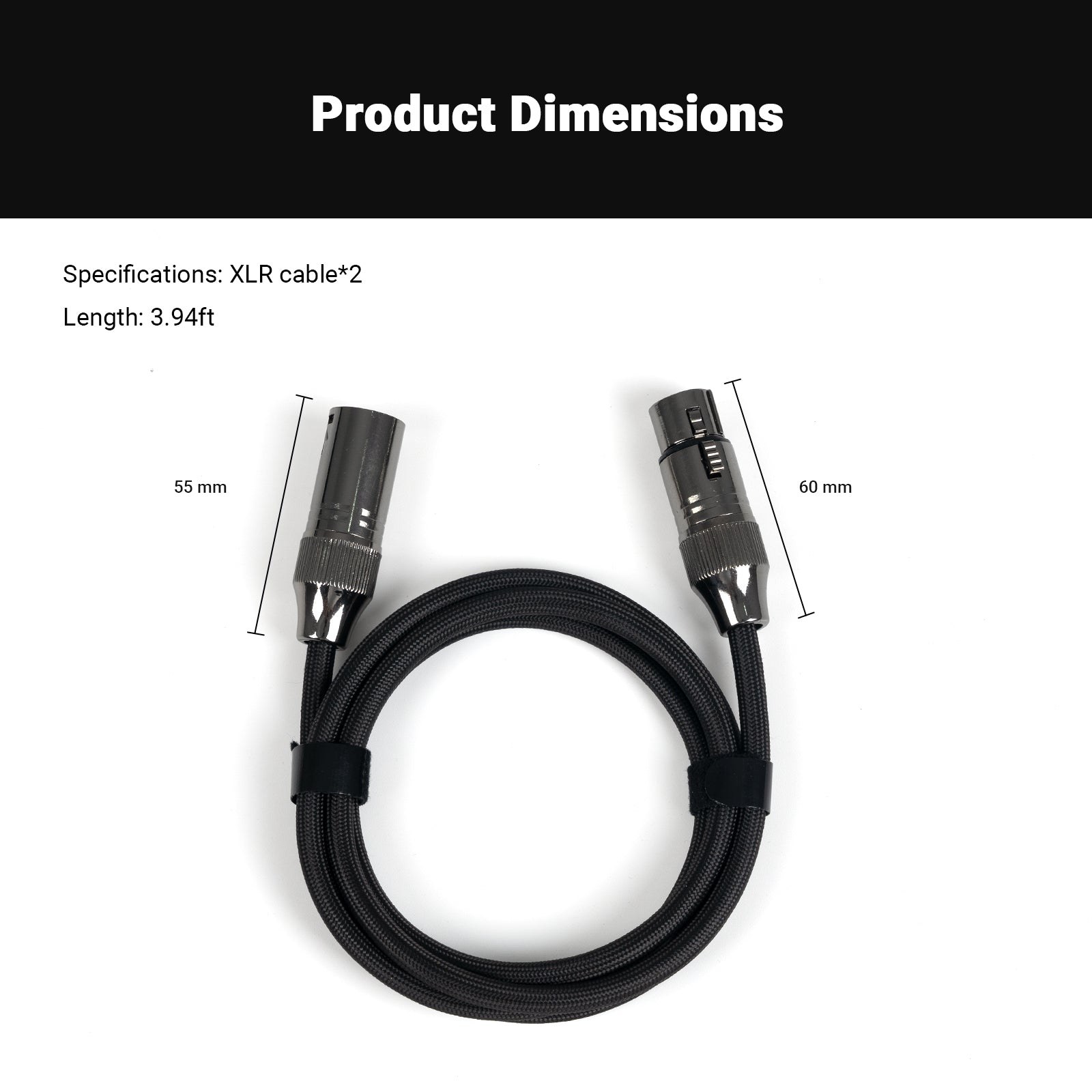 Fosi Audio XLR Cable Pair, 1.2m gallery 7