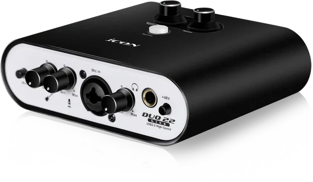 iCON Pro Audio Duo22 Dyna 2x2 USB Recording Interface w/ 127dB Dynamic Range