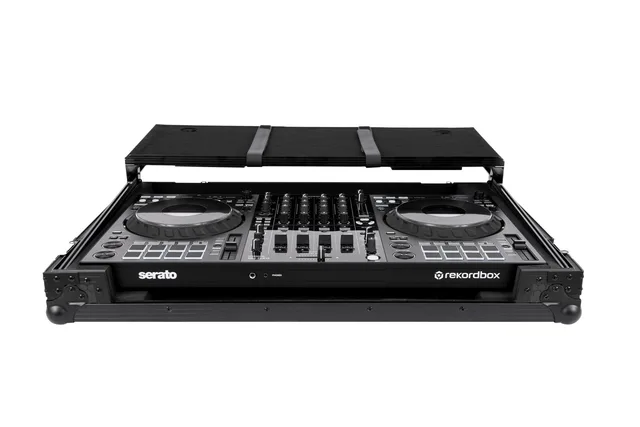 Headliner Pitch Black Flight Case for DDJ-FLX10 w/ Laptop Platform & Wheels