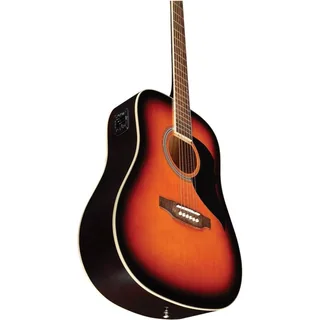 Eko Ranger 6 EQ VAN3L Dreadnought Acoustic-Electric Guitar – Brown Sunburst gallery 1