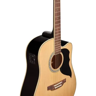 Eko Ranger CW EQ VAN3L Dreadnought Cutaway Acoustic-Electric Guitar – Natural gallery 2