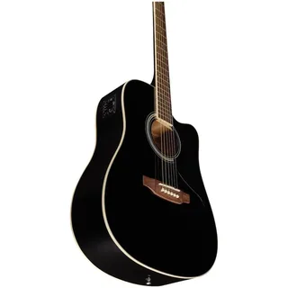 Eko Ranger CW EQ VAN3L Dreadnought Cutaway Acoustic-Electric Guitar – Black gallery 1