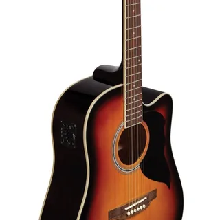Eko Ranger CW EQ VAN3L Dreadnought Cutaway Acoustic-Electric Guitar – Brown Sunburst gallery 2