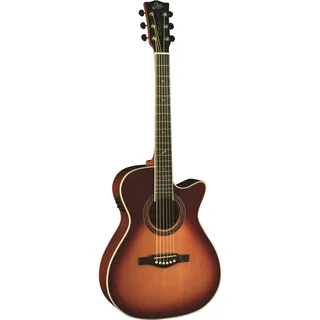 Eko ONE 018 CW EQ Auditorium Cutaway Acoustic-Electric Guitar – Vintage Burst
