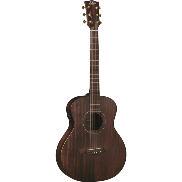 Eko Marco Polo T500e MM All-Solid Travel Acoustic-Electric Guitar – Mahogany Open Pore