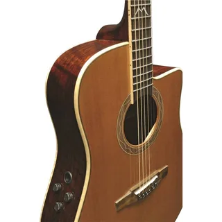 Eko MIA D400CE Dreadnought Cutaway Acoustic-Electric Guitar – Natural gallery 2