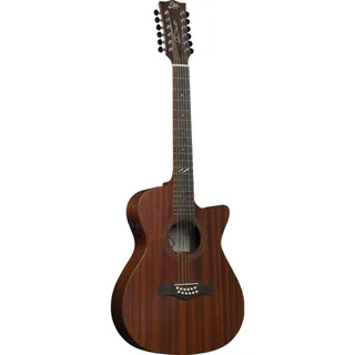Eko DUO A200ce XII All-Solid Auditorium Cutaway 12-String Acoustic-Electric Guitar