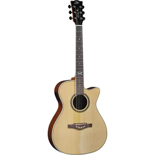 Eko NXT A100ce Auditorium Cutaway Acoustic-Electric Guitar – Natural