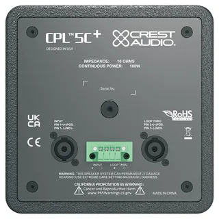 Crest Audio CPL 5C+ 2-way Coaxial Passive Speaker- Black gallery 2
