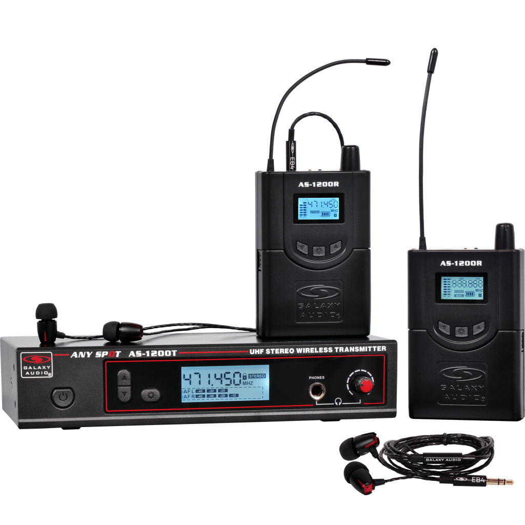 Galaxy Audio AS-1200-2N — 210 Channel Stereo Wireless Personal In-Ear Monitor System​