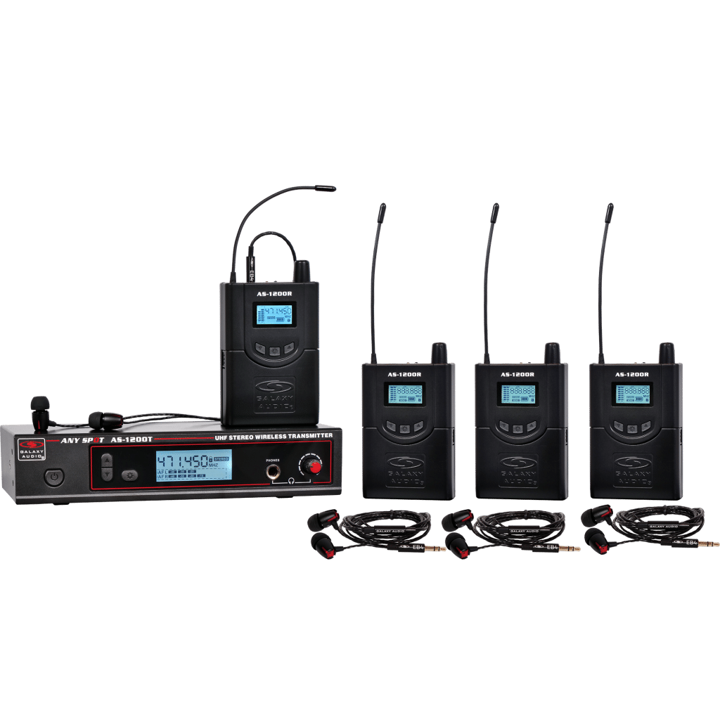 Galaxy Audio AS-1200-4D — 210 Channel Stereo Wireless Personal In-Ear Monitor System​