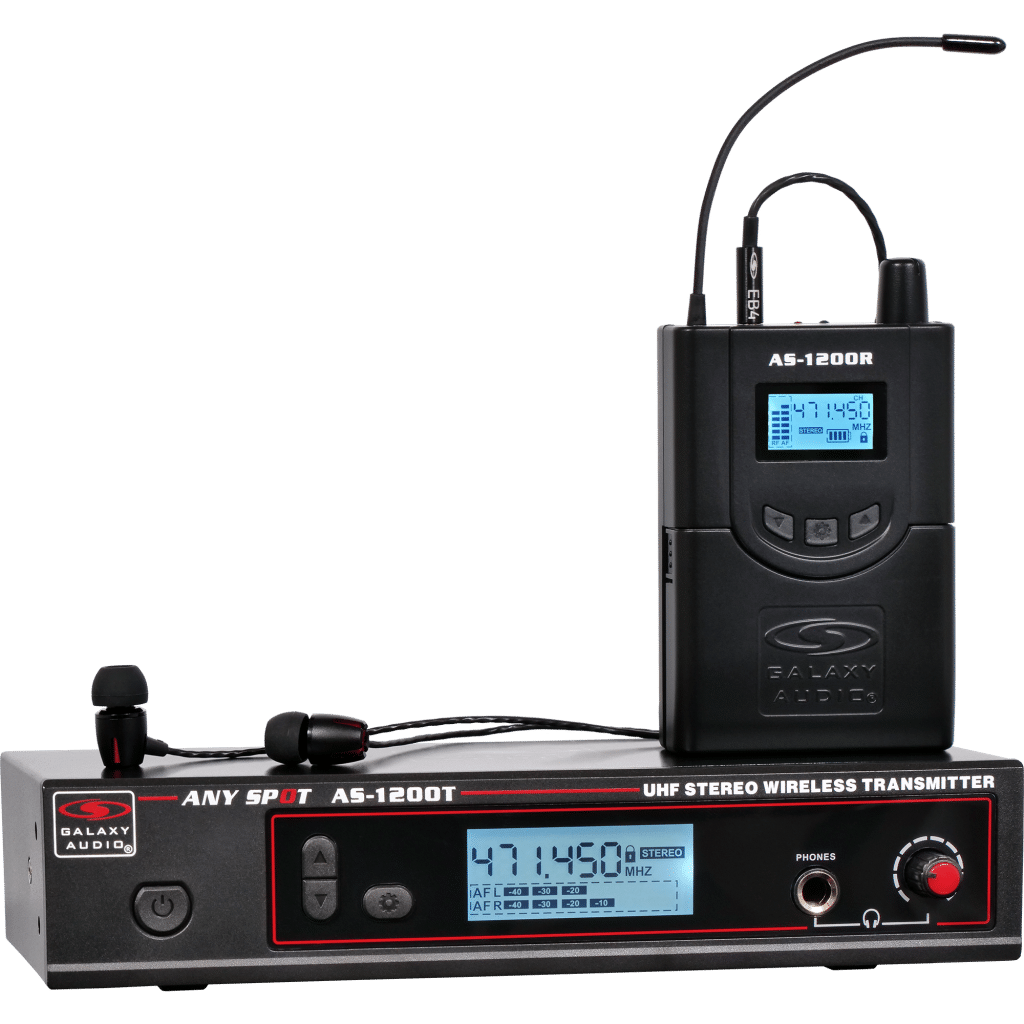 Galaxy Audio AS-1200D — 210 Channel Stereo Wireless Personal In-Ear Monitor System​