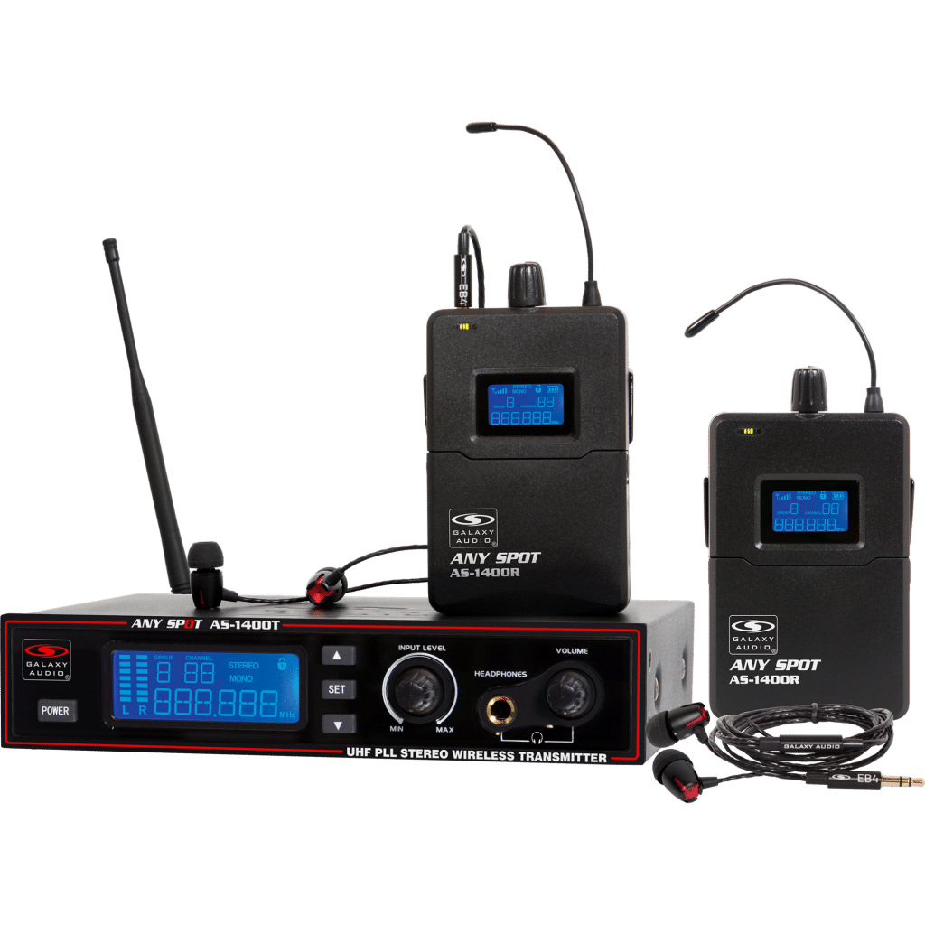 Galaxy Audio AS-1400-2M — 275 Channel Stereo Wireless Personal In-Ear Monitor System