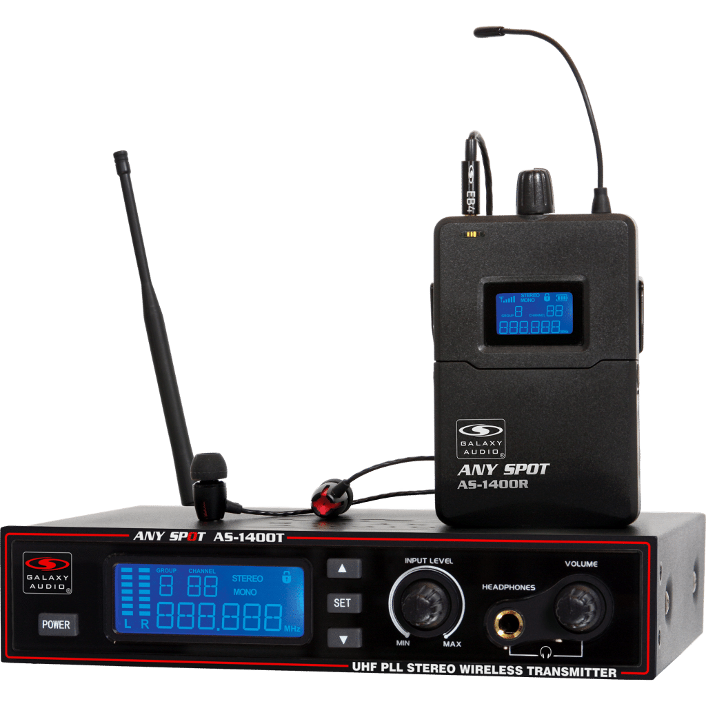 Galaxy Audio AS-1400M — 275 Channel Stereo Wireless Personal In-Ear Monitor System