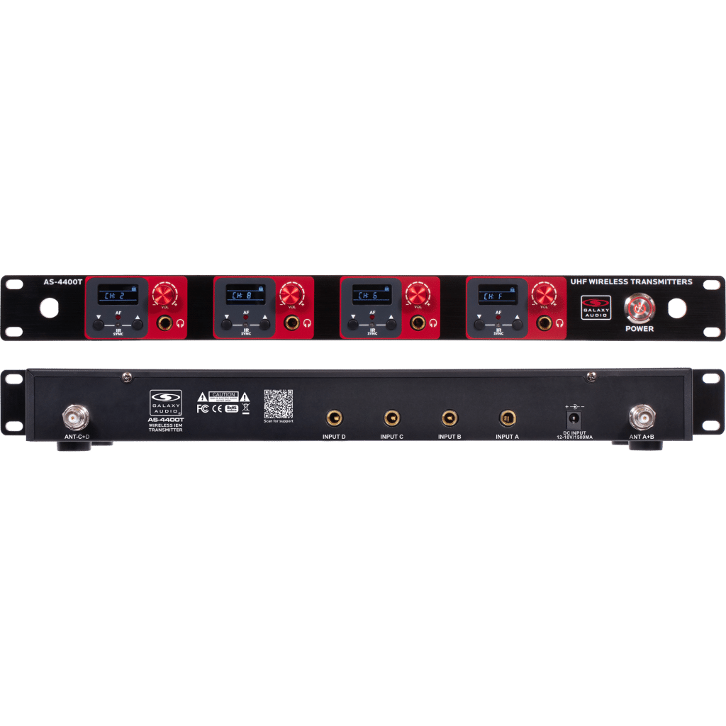 Galaxy Audio AS-4400TM4 — Quad Wireless In-Ear Monitor Band System