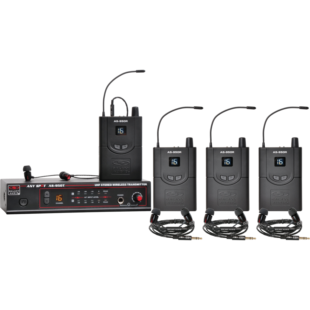 Galaxy Audio AS-950-4P2 — 16 Channel Stereo Wireless Personal In-Ear Monitor System​