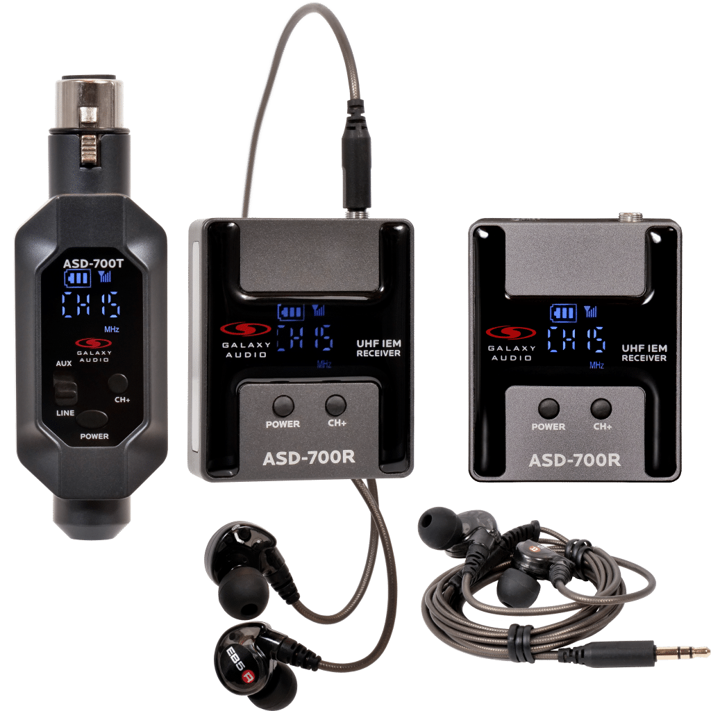 Galaxy Audio ASD-700-2B5 — DIGITAL UHF Plug & Play Wireless In-Ear Monitor System