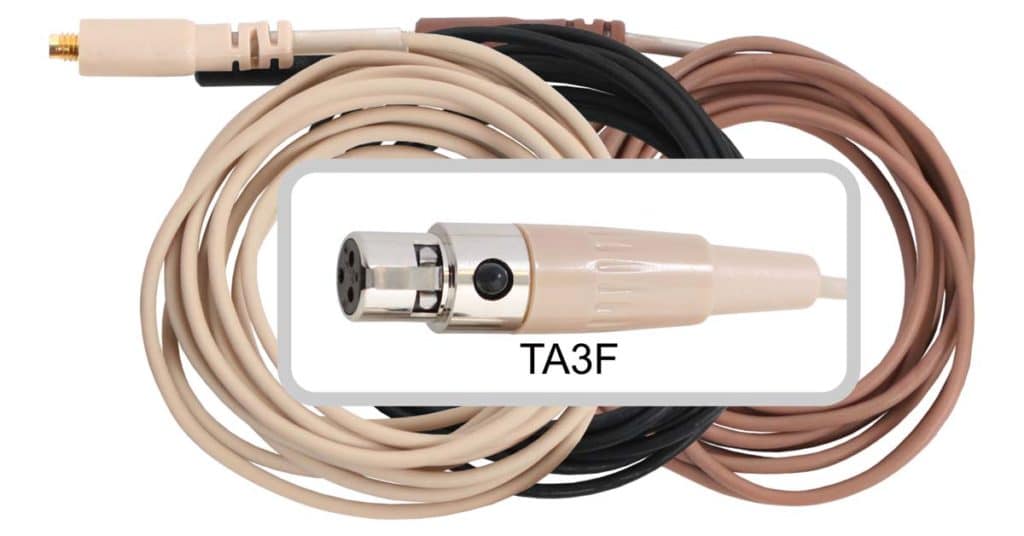 Galaxy Audio CBLAKGBG — Wireless Headset Mic Cable for Galaxy Audio & AKG (TA3F Connector)