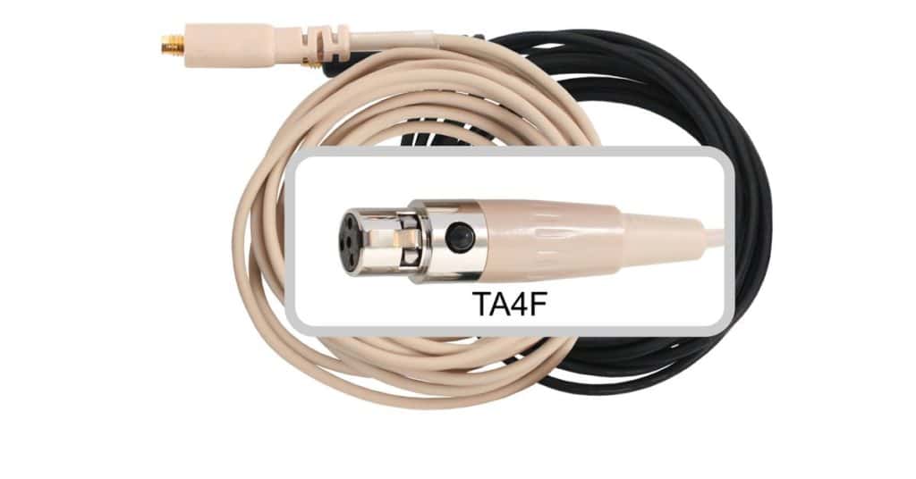 Galaxy Audio CBLEVBK — Wireless Headset Mic Cable for EV® and Telex® systems(TA4F Connector)