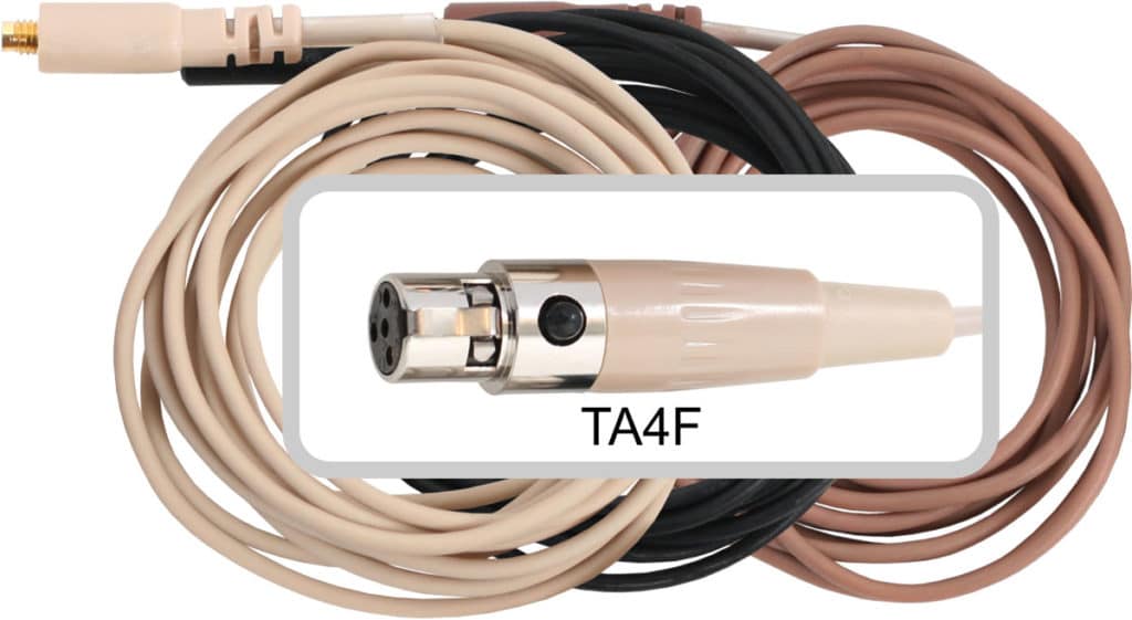Galaxy Audio CBLSHUBG — Wireless Headset Mic Cable for Shure® (TA4F Connector)