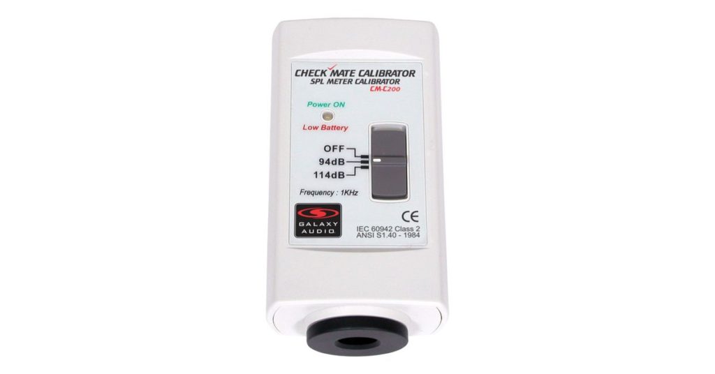 Galaxy Audio CM-C200 Sound Pressure Level Meter Calibrator for 1″, ½”, & ¼” Mic Capsules