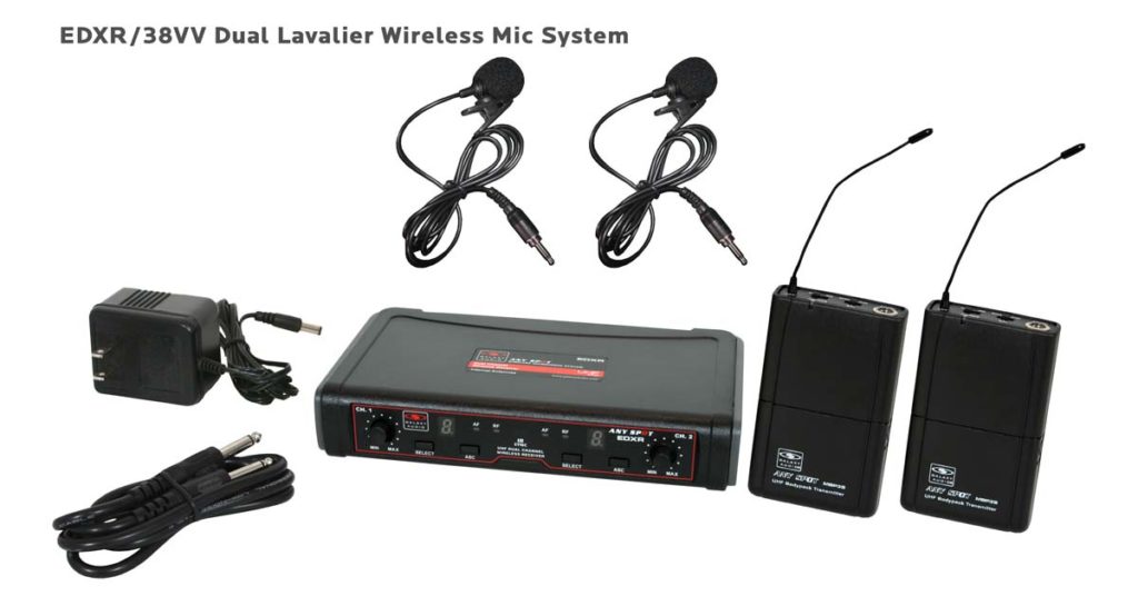 Galaxy Audio EDXR/38VVD — Professional Dual Channel Wireless Mic System (UHF)- DISCONTINUED