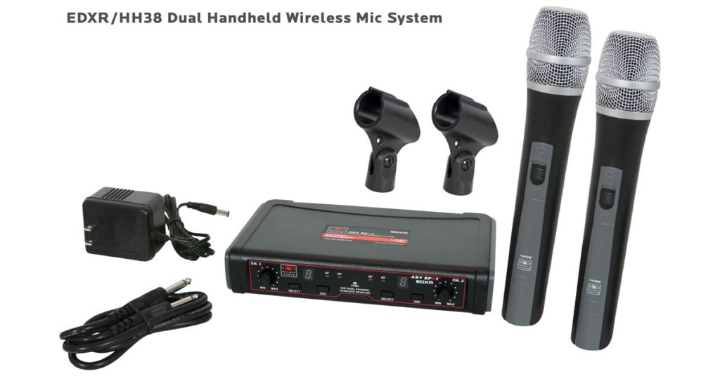 Galaxy Audio EDXR/HH38D — Professional Dual Channel Wireless Mic System (UHF)- DISCONTINUED