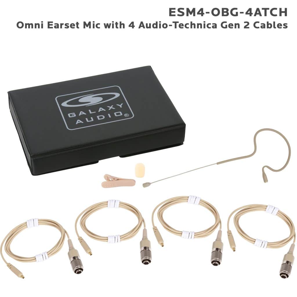 Galaxy Audio ESM4-OBG-4ATCH — Economical Single Ear Headset Microphone