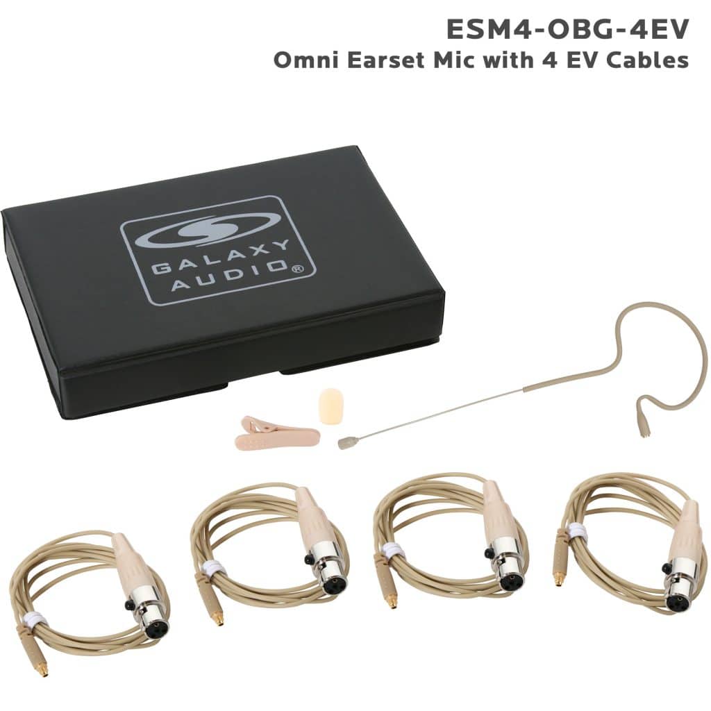 Galaxy Audio ESM4-OBG-4EV — Economical Single Ear Headset Microphone