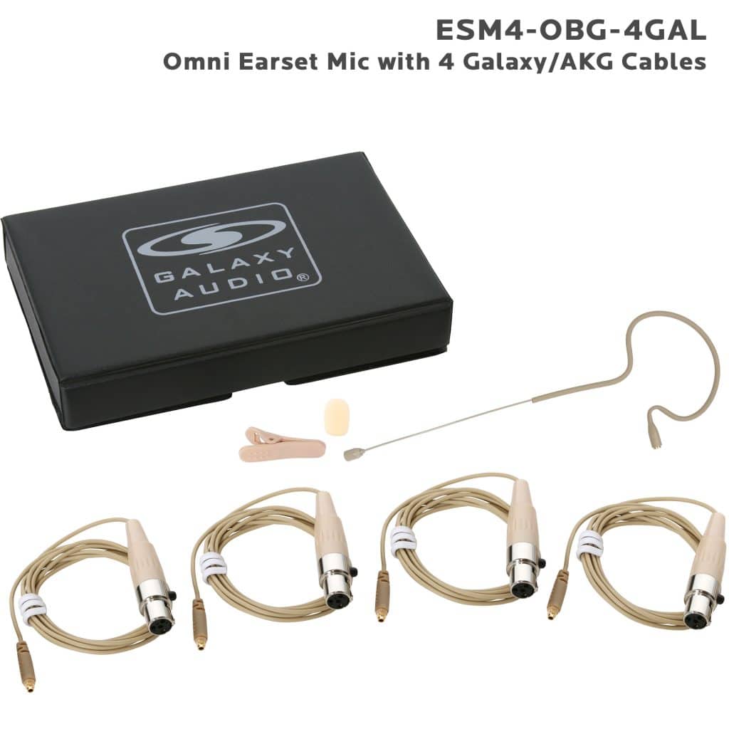 Galaxy Audio ESM4-OBG-4GAL — Economical Single Ear Headset Microphone