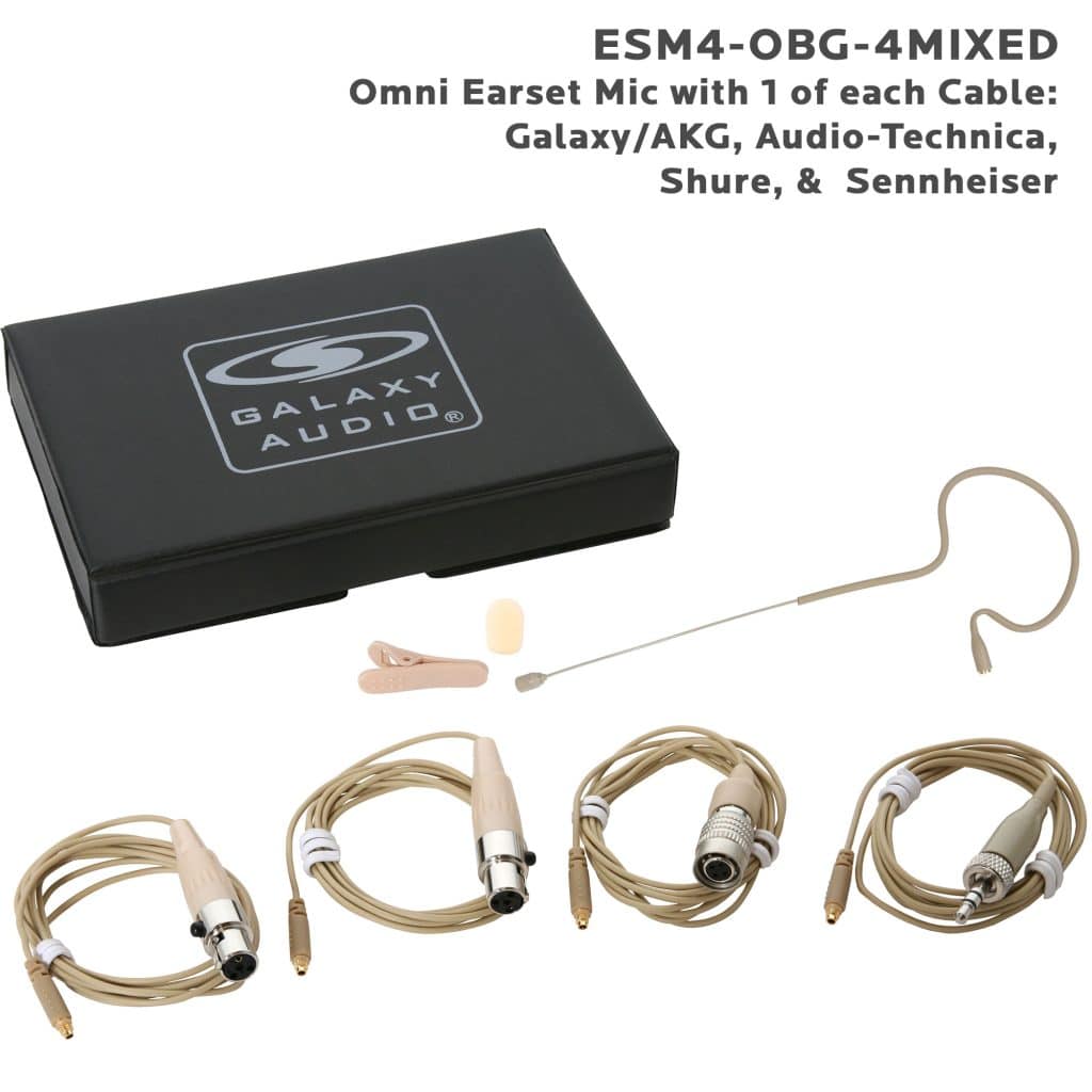 Galaxy Audio ESM4-OBG-4MIXED — Economical Single Ear Headset Microphone
